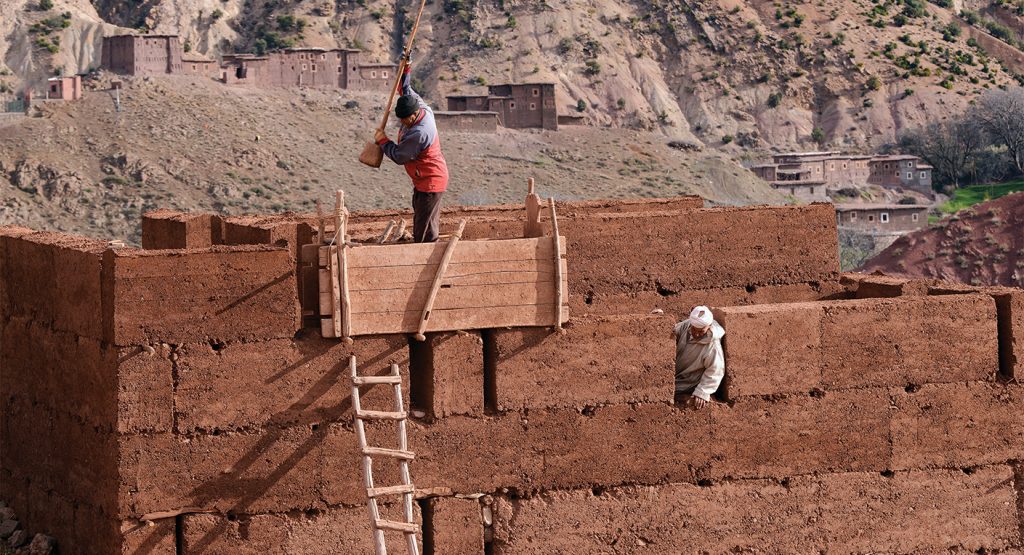 Une construction en pisé dans la vallée du Dadès. Photo Cécile Tréal