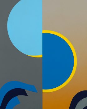 Mohamed-Melehi,-Lune-brisée,-1985,-Peinture-cellulosique-sur-bois,-120-x-100-cm,-Donation-de-l’artiste-FNM-MMVI-©radouanelbedri2026