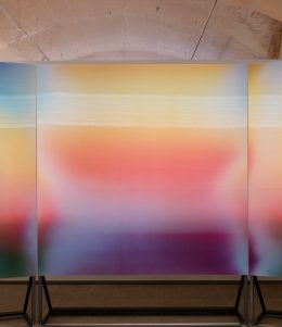 Mustapha-Azeroual,-The-Green-Ray-#1,-2024,-Triptych-UV-inkjet-print-on-lenticular-substrate,-200-x-440-cm.-Edition-1-of-1.-Courtesy-of-Loft-Art-Gallery