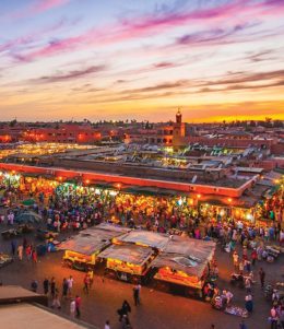 Place-Jemaa-El-Fna-Marrakech-tombee-de-la-Nuit